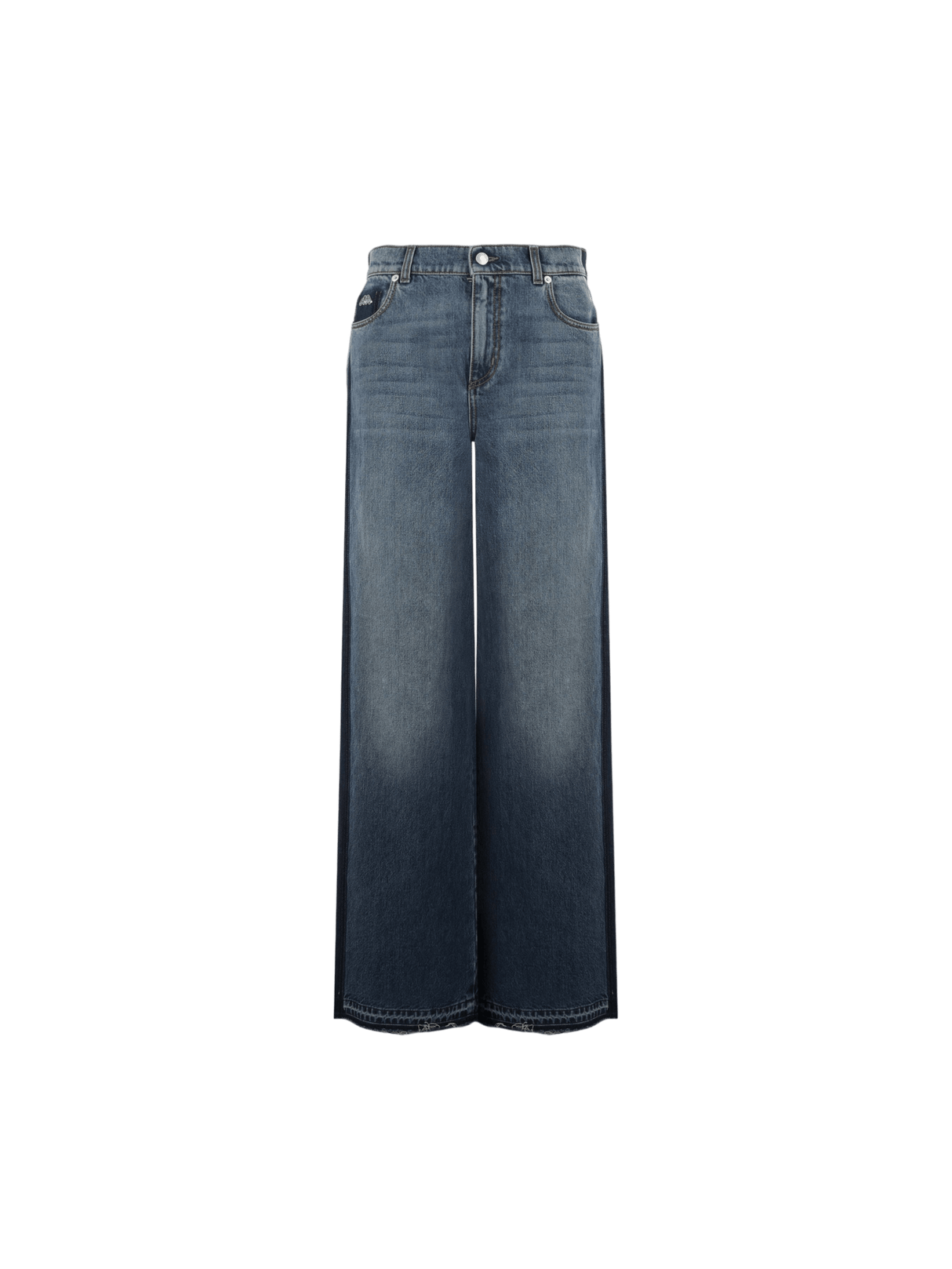 Denim Wide-leg Jeans-ALEXANDER MCQUEEN-JOHN JULIA