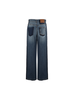 Wide-Leg Denim Jeans-Alexander McQueen-JOHN JULIA