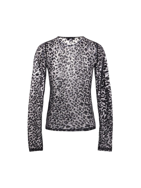 Devoré Jersey Long-sleeved Top-ALEXANDER MCQUEEN-JOHN JULIA