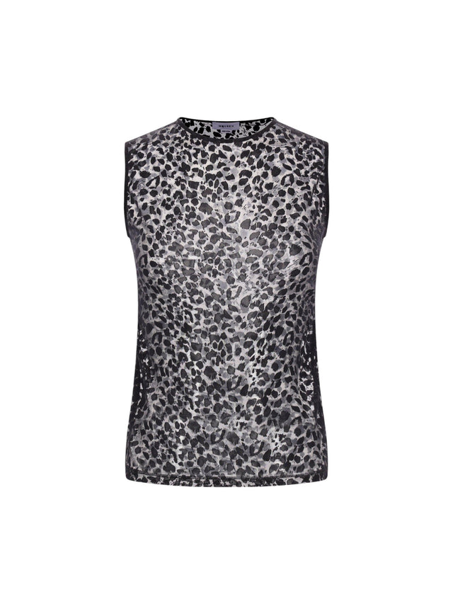 Devoré Jersey Sleeveless Top-ALEXANDER MCQUEEN-JOHN JULIA