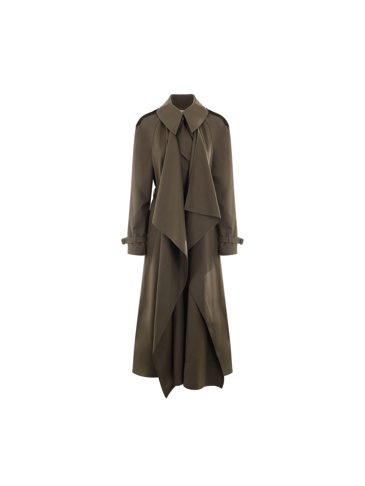 Double-breasted Gabardine Trench Coat-ALEXANDER MCQUEEN-JOHN JULIA