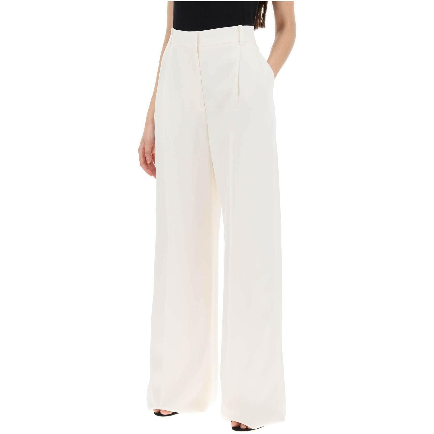Double Pleated Palazzo Pants With ALEXANDER MCQUEEN JOHN JULIA.