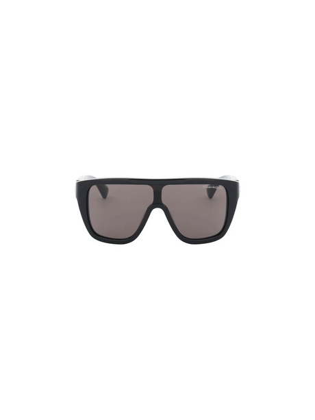 Floating Skull Mask Sunglasses in Black/Smoke ALEXANDER MCQUEEN JOHN JULIA.