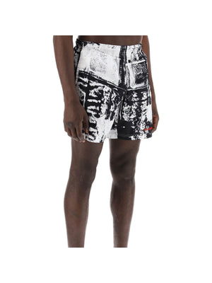 Fold Print Nylon Beach Shorts