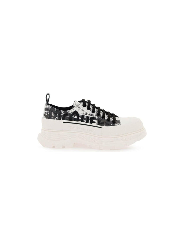 ALEXANDER MCQUEEN-Fold Print Tread Slick Sneakers-JOHN JULIA