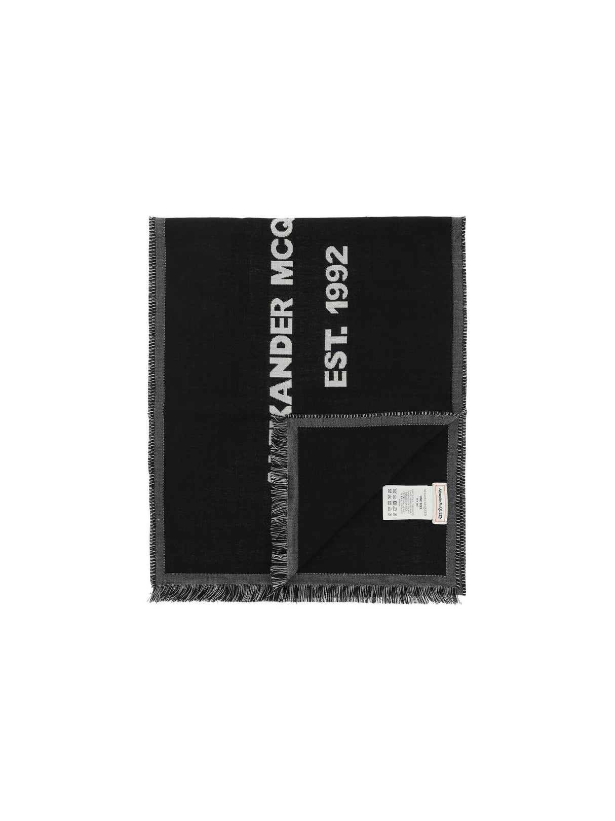 McQueen Graffiti Wool Oversized Scarf