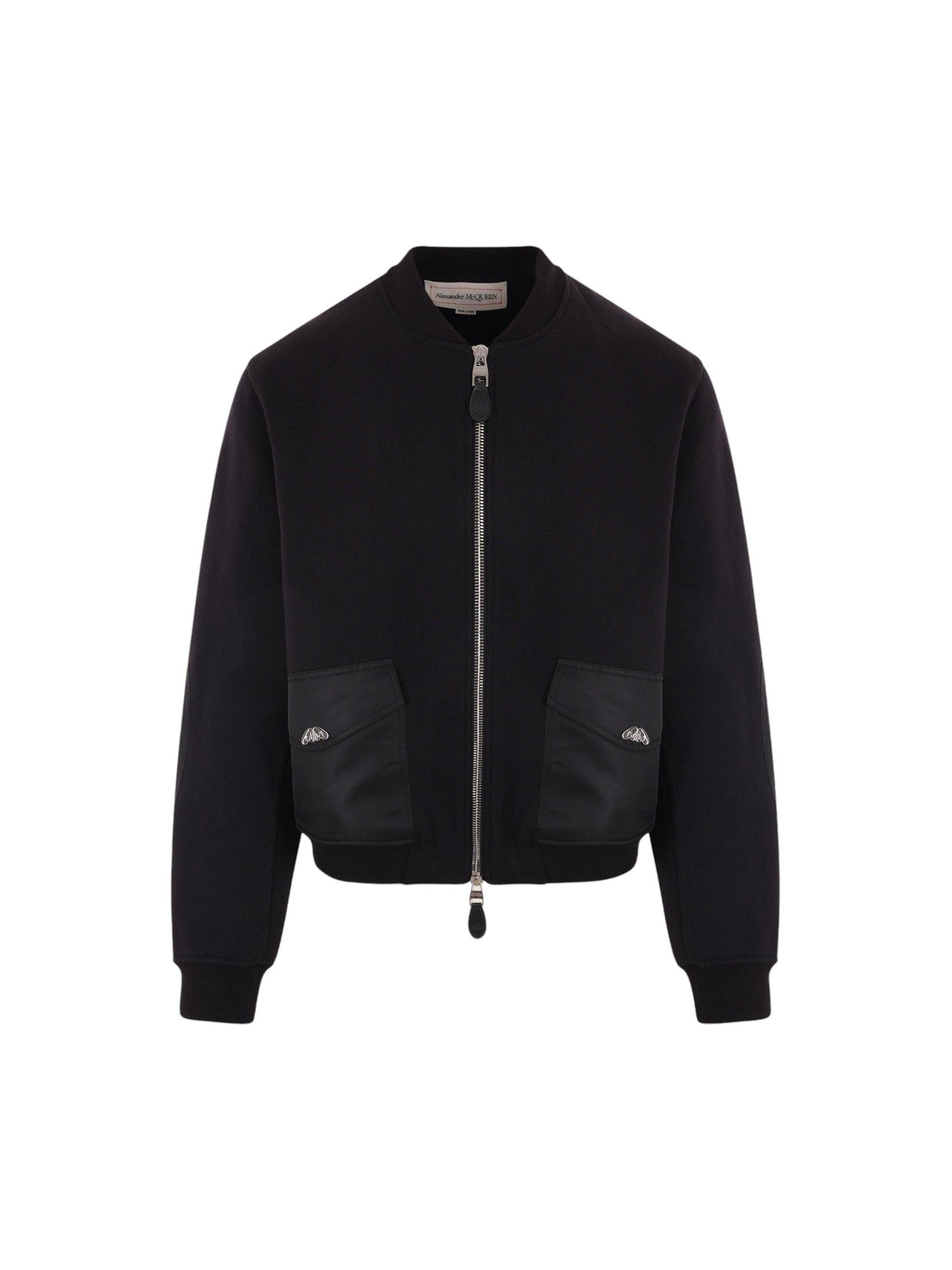 Jersey and Nylon Bomber Jacket-ALEXANDER MCQUEEN-JOHN JULIA