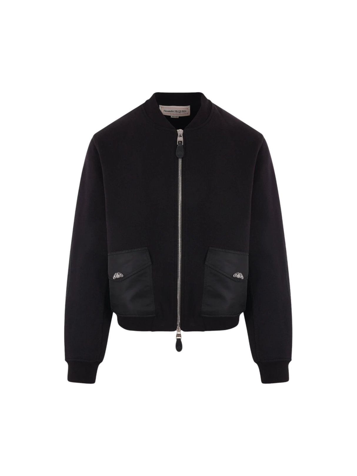 Jersey and Nylon Bomber Jacket-ALEXANDER MCQUEEN-JOHN JULIA