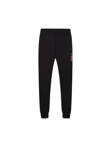 Logo Intarsia Mesh Joggers-ALEXANDER MCQUEEN-JOHN JULIA