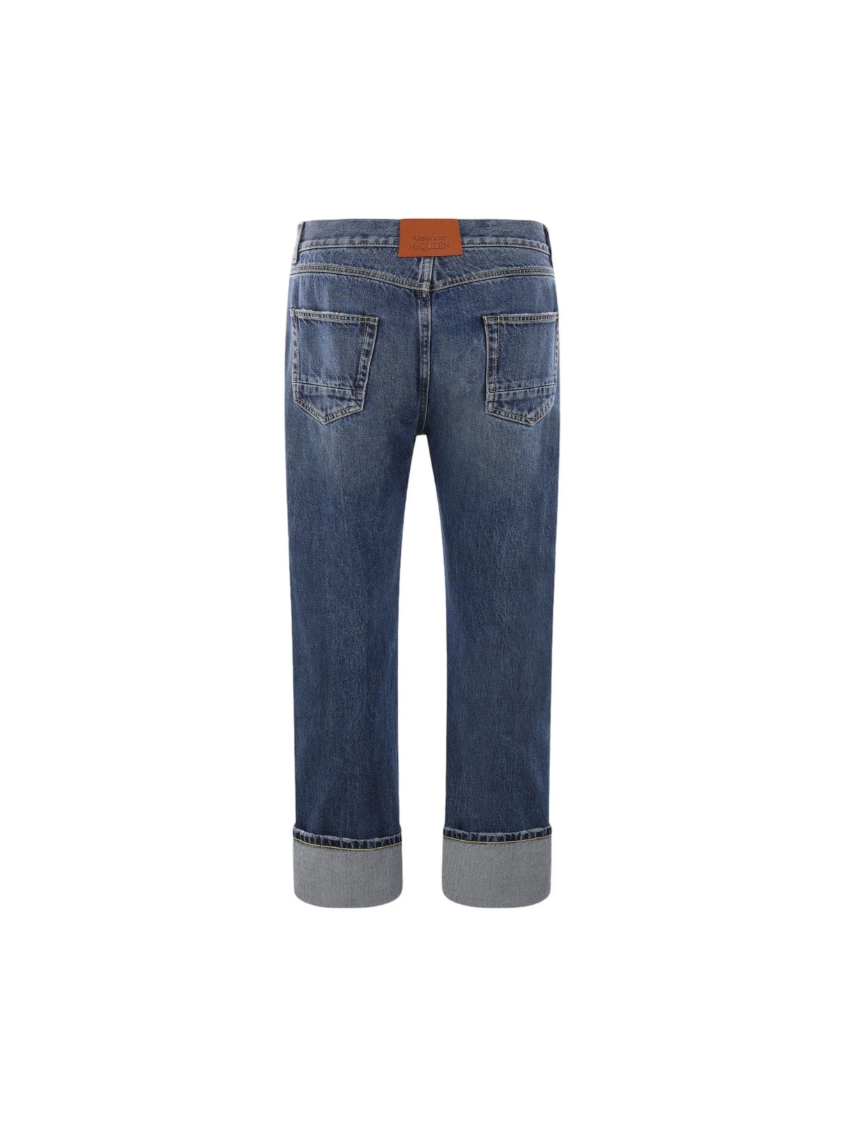 Loose-fit Denim Jeans-ALEXANDER MCQUEEN-JOHN JULIA