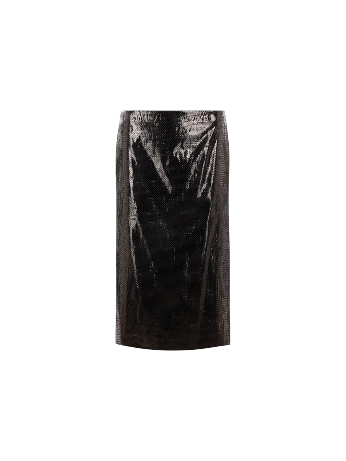 Nylon Tarpaulin Pencil Skirt-ALEXANDER MCQUEEN-JOHN JULIA