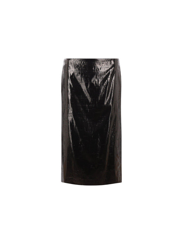 Nylon Tarpaulin Pencil Skirt-ALEXANDER MCQUEEN-JOHN JULIA