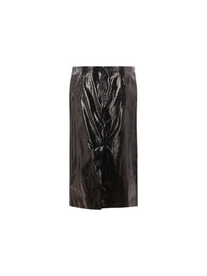 Nylon Tarpaulin Pencil Skirt-ALEXANDER MCQUEEN-JOHN JULIA