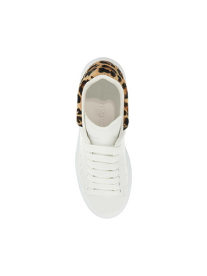 Oversized Leopard Calf Hair Sneakers.