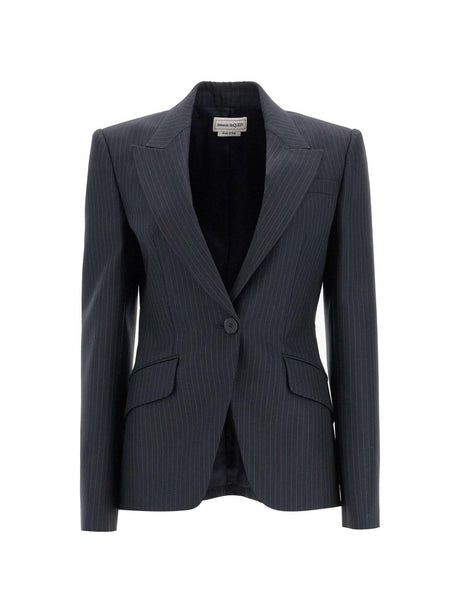 Pinstripe Single-Breasted Jacket.