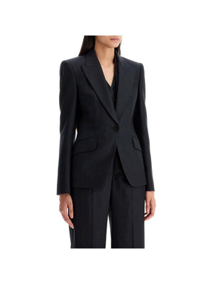 Pinstripe Single-Breasted Jacket.