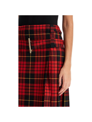 Plaid Pleated Skirt With