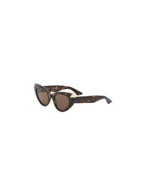 Punk Rivet Cat-Eye Sunglasses in Havana/Brown ALEXANDER MCQUEEN JOHN JULIA.