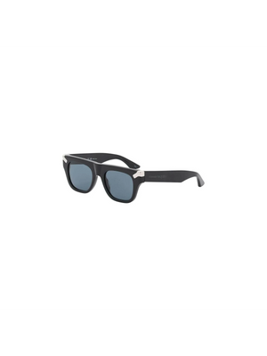 Punk Rivet Square Sunglasses in Black/Blue ALEXANDER MCQUEEN JOHN JULIA.