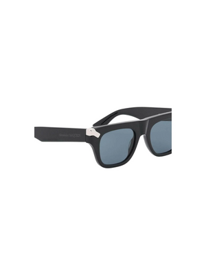 Punk Rivet Square Sunglasses in Black/Blue ALEXANDER MCQUEEN JOHN JULIA.