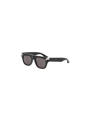 Punk Rivet Square Sunglasses in Black/Smoke ALEXANDER MCQUEEN JOHN JULIA.