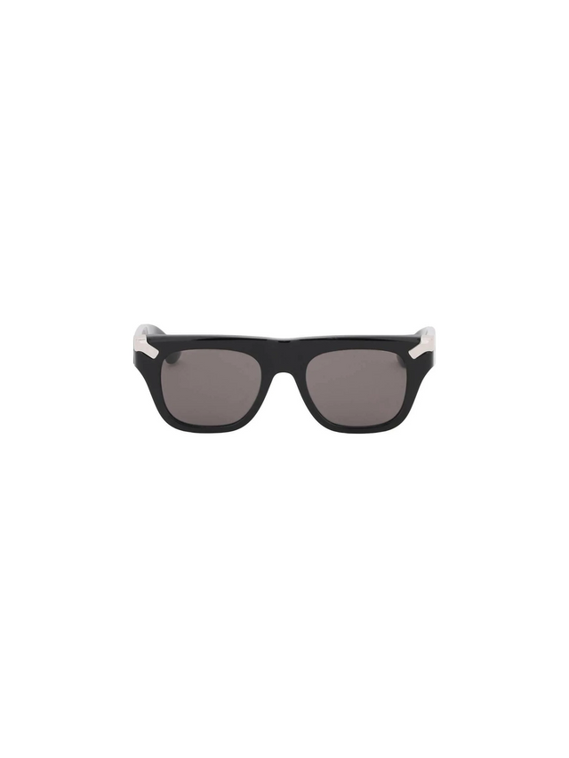 Punk Rivet Square Sunglasses in Black/Smoke ALEXANDER MCQUEEN JOHN JULIA.