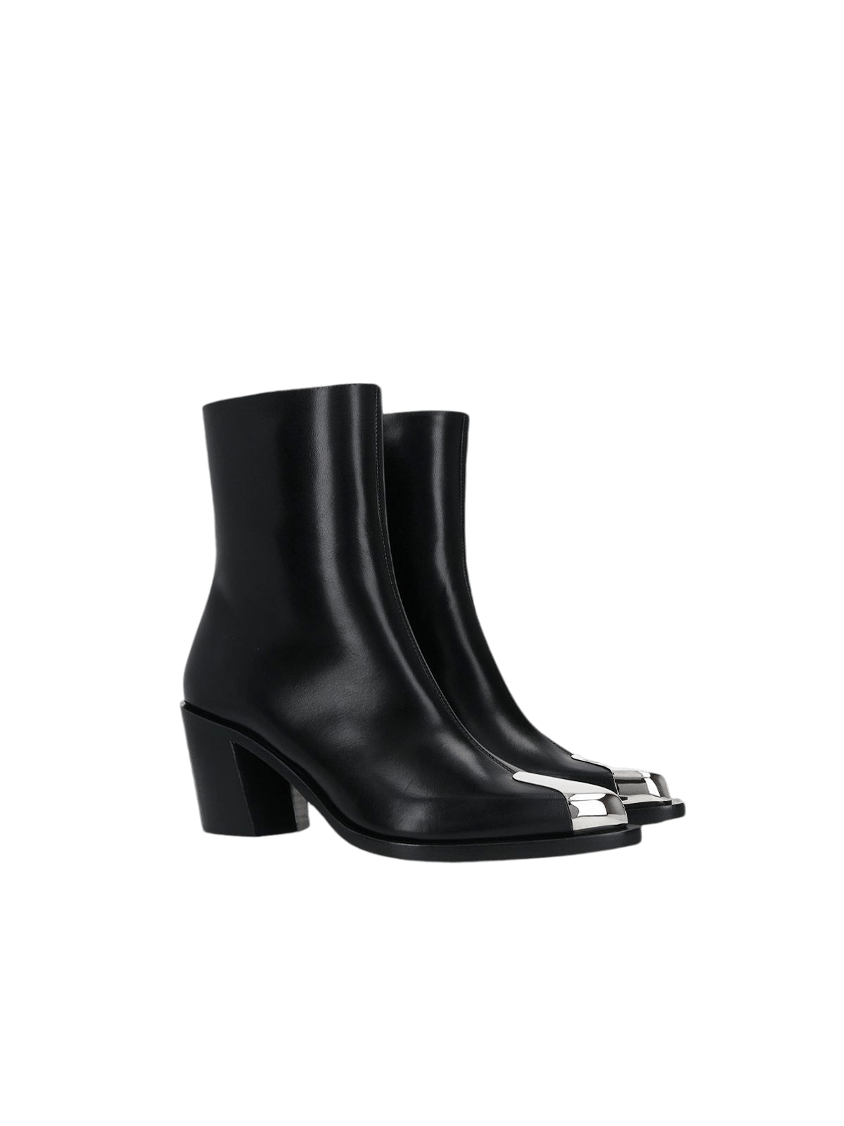 Punk Smooth Leather Western Boots-ALEXANDER MCQUEEN-JOHN JULIA