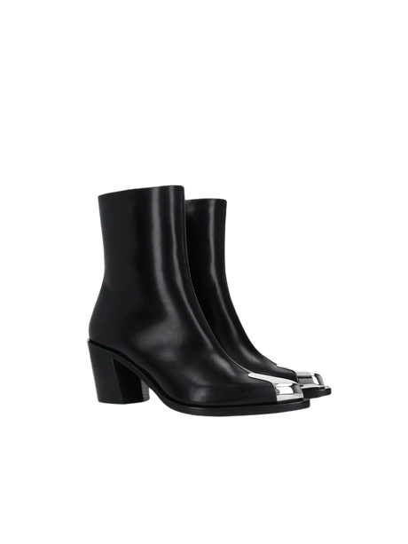 Punk Smooth Leather Western Boots-ALEXANDER MCQUEEN-JOHN JULIA