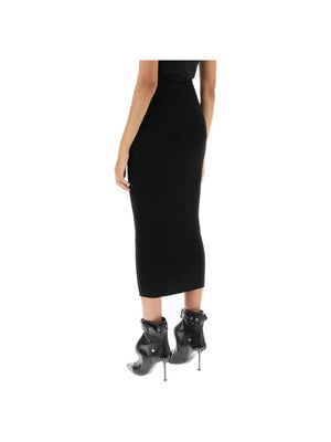 Ribbed Knit Pencil Skirt ALEXANDER MCQUEEN JOHN JULIA.