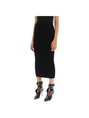 Ribbed Knit Pencil Skirt ALEXANDER MCQUEEN JOHN JULIA.