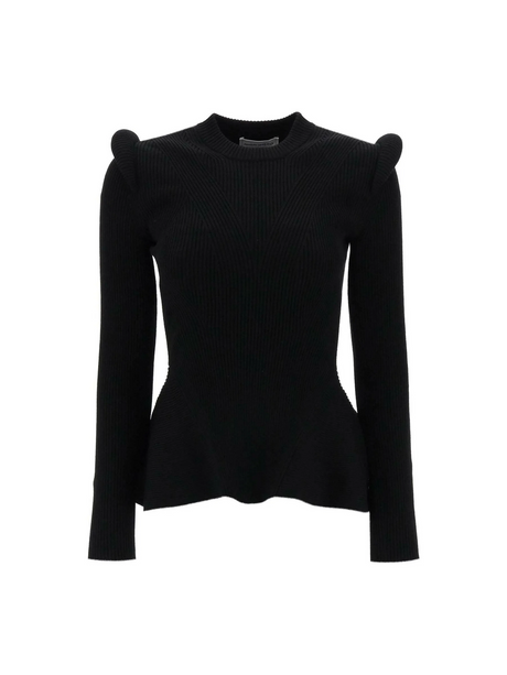 Ribbed Peplum Sweater ALEXANDER MCQUEEN JOHN JULIA.