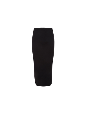 Ribbed Stretch Knit Pencil Skirt-ALEXANDER MCQUEEN-JOHN JULIA