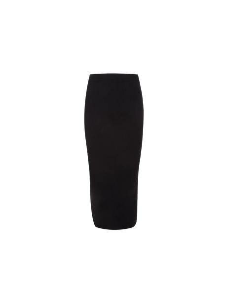 Ribbed Stretch Knit Pencil Skirt-ALEXANDER MCQUEEN-JOHN JULIA