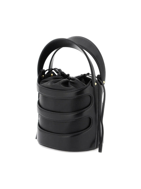 Black Rise Leather Bucket Bag ALEXANDER MCQUEEN JOHN JULIA.