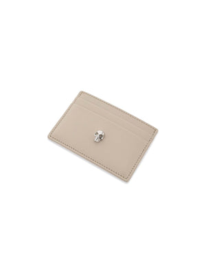 Saffiano Leather Skull Card Holder