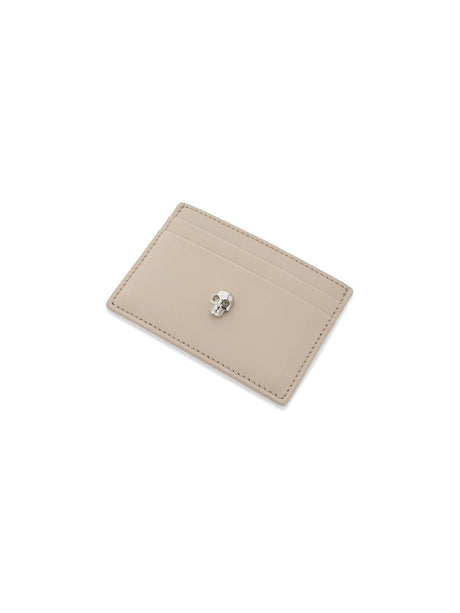 Saffiano Leather Skull Card Holder