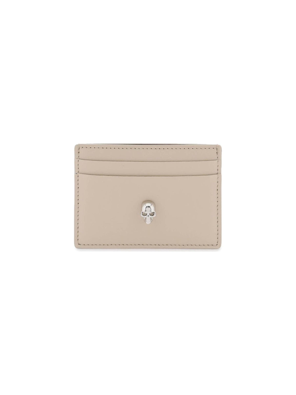 Saffiano Leather Skull Card Holder