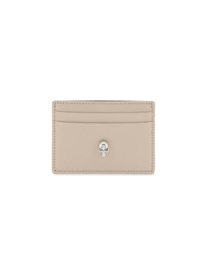 Saffiano Leather Skull Card Holder