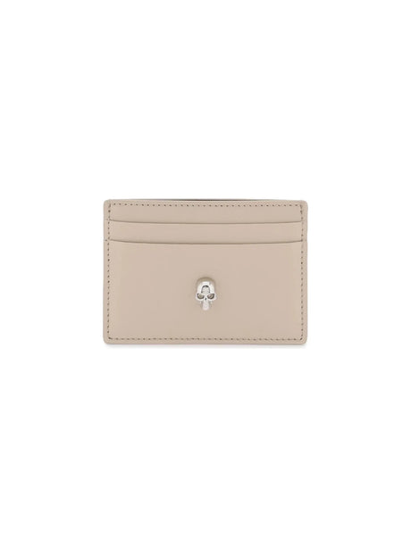 Saffiano Leather Skull Card Holder - OS - Women > Accessories > Wallets and Small Leather Goods > Card holders