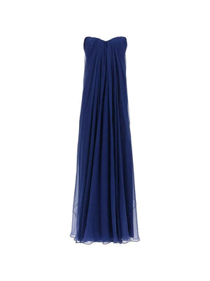 Silk Chiffon Bustier Gown ALEXANDER MCQUEEN JOHN JULIA.