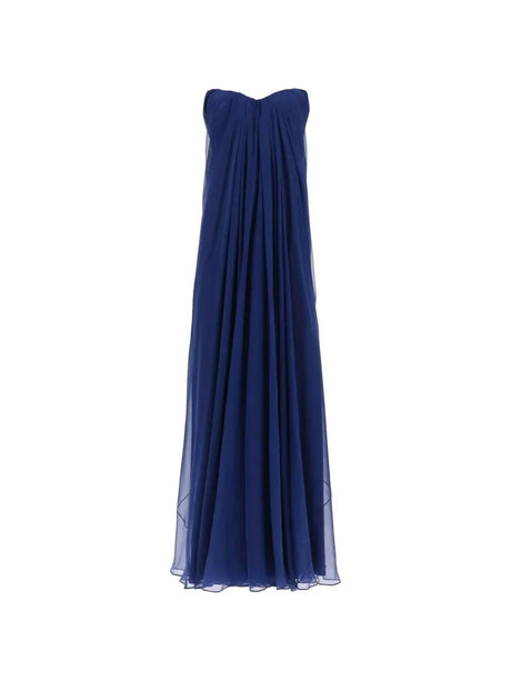 Silk Chiffon Bustier Gown ALEXANDER MCQUEEN JOHN JULIA.