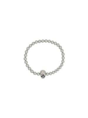 Skull Beads Elasticated Bracelet-ALEXANDER MCQUEEN-JOHN JULIA