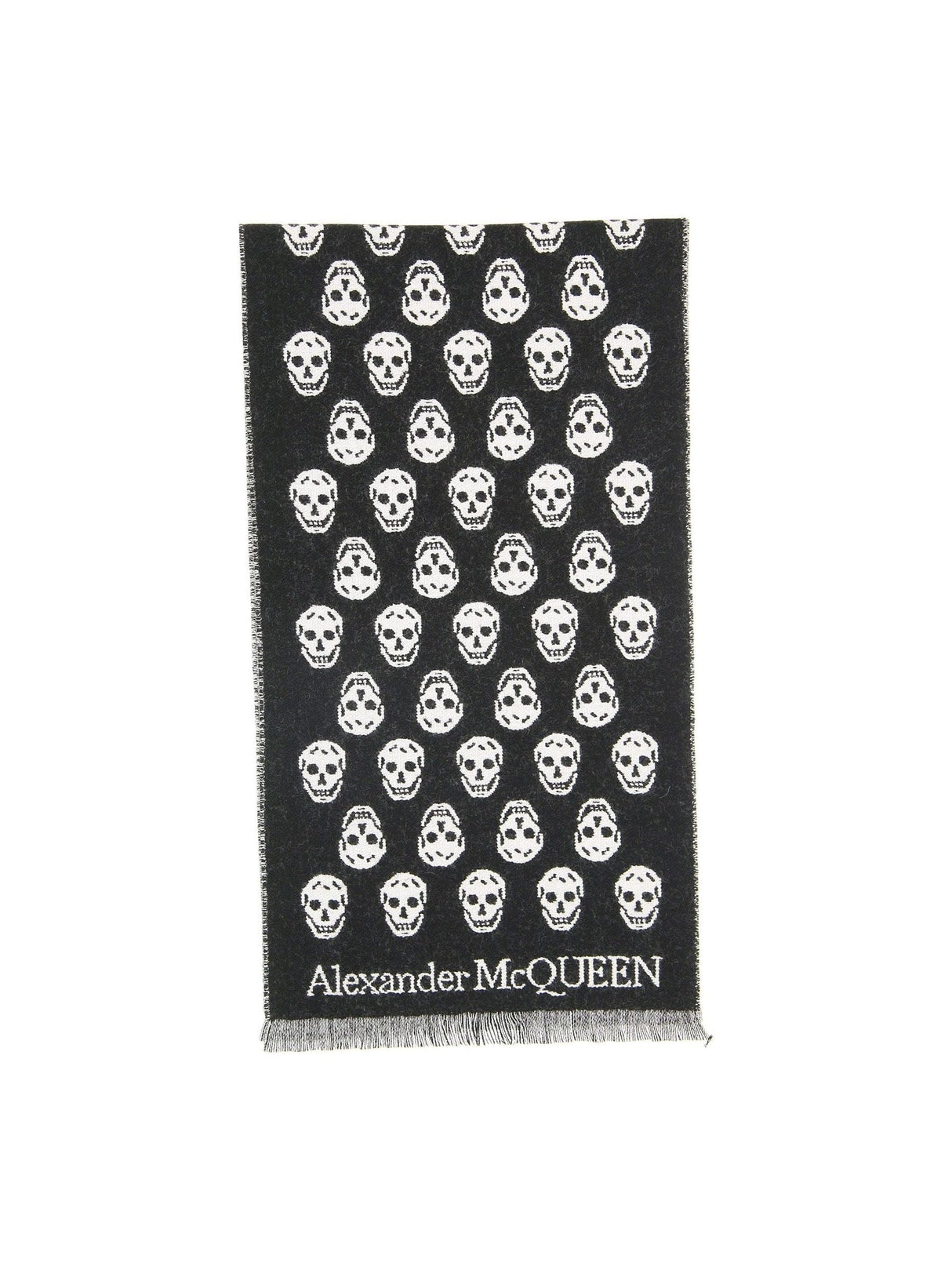 Skull Reversible Wool Scarf