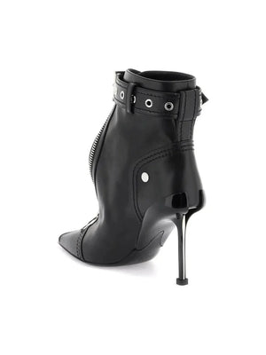 ALEXANDER MCQUEEN-Slash Biker' Ankle Boots-JOHN JULIA