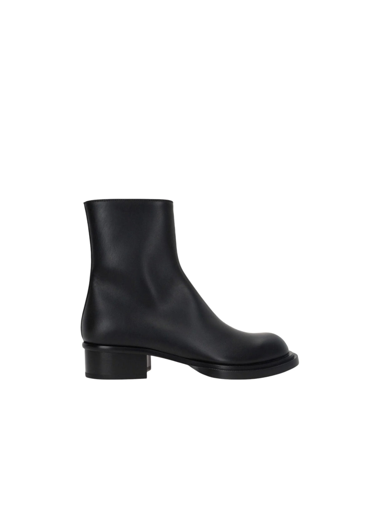 Stack Smooth Leather Cuban Boots-ALEXANDER MCQUEEN-JOHN JULIA