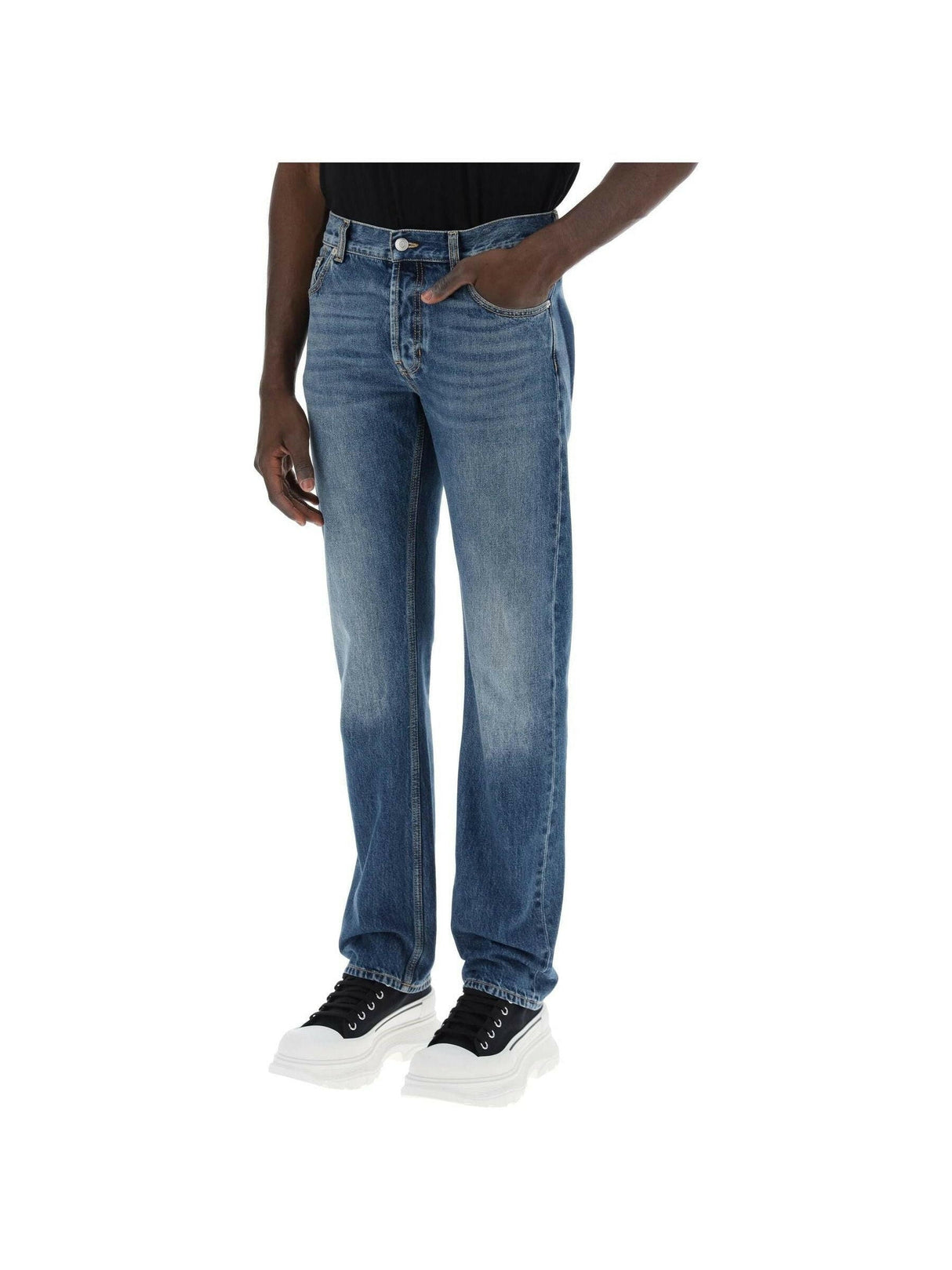 Straight-Leg Jeans.