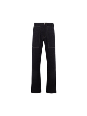 Straight-leg Workwear Denim Jeans-ALEXANDER MCQUEEN-JOHN JULIA