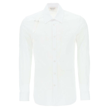 Stretch Cotton Harness Button-Up Shirt.