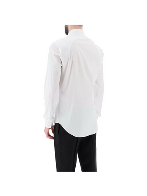 Stretch Cotton Harness Button-Up Shirt.