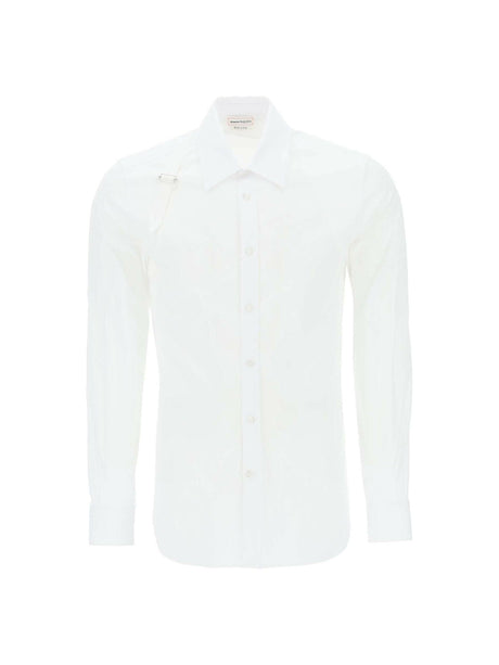 Stretch Cotton Harness Button-Up Shirt.